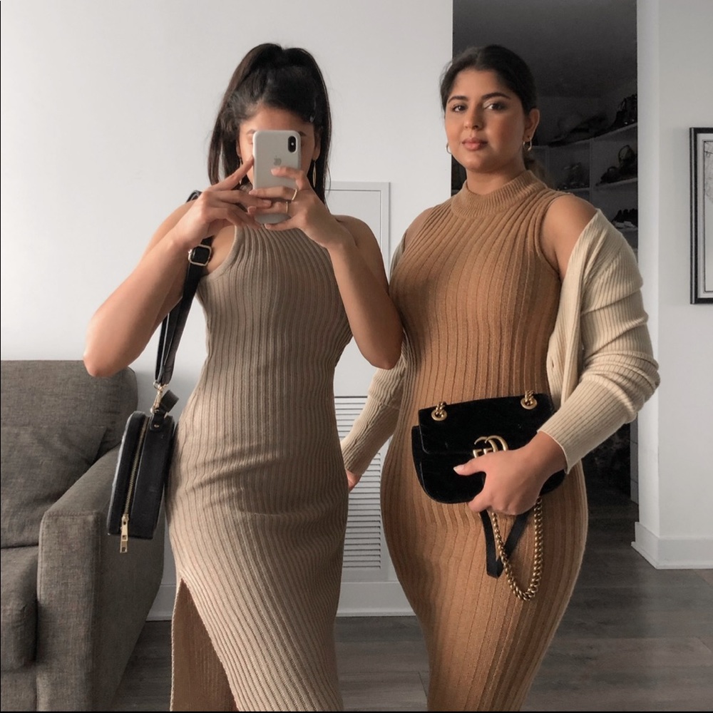 Ribbed Midi Knit Dress